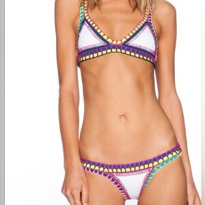KIINI Multicolor Crochet Trim Bikini